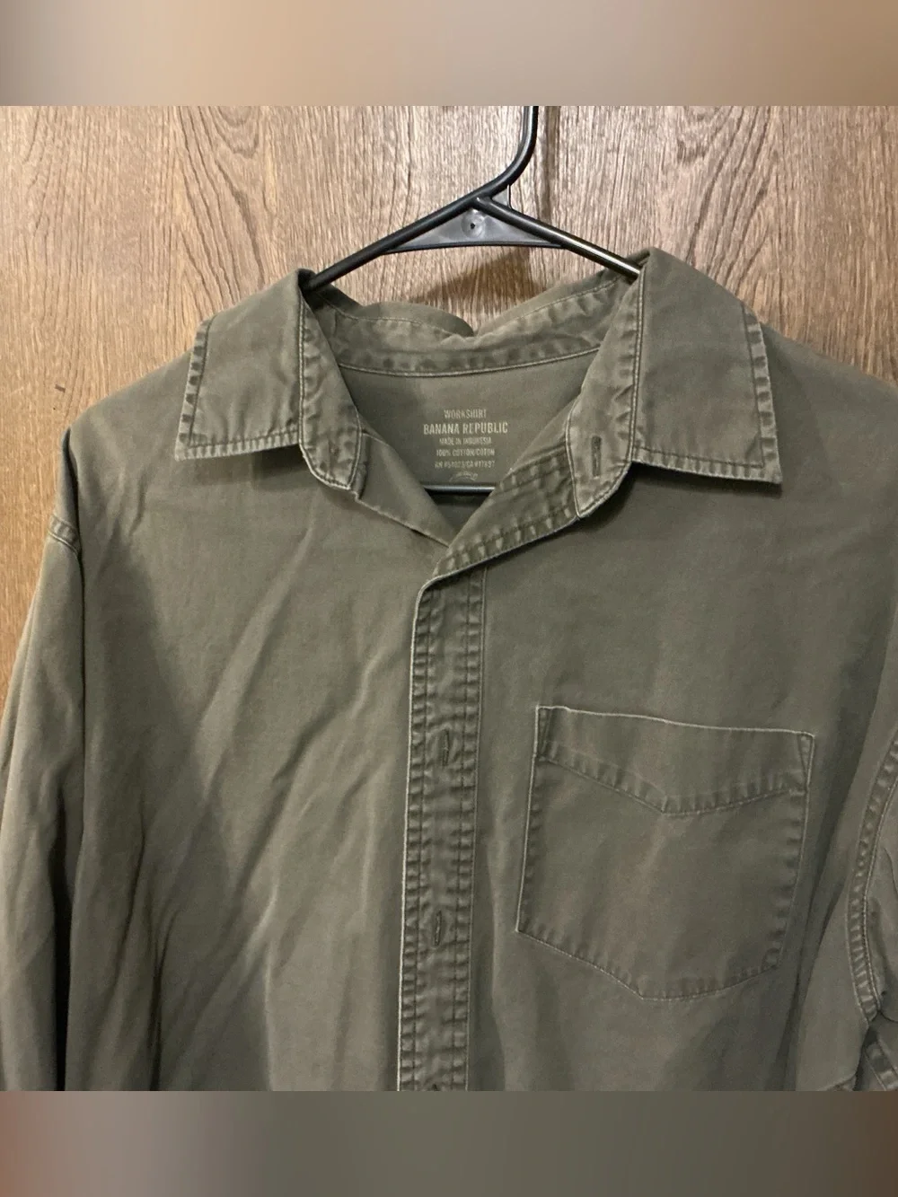 Banana Republic Olive Green Lightweight Shirt Jacket